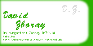 david zboray business card